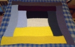 Waffle Stitch Log Cabin Blanket